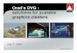 Orad’s DVG : solutions for scalable graphics clusters · 3 Orad’s DVG The world’s most powerful visualisation cluster composed of MULTIPLE COTS rendering units tied together