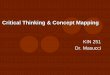 Critical Thinking & Concept Mapping - Powering Silicon … Thinking-Concept Mapping.pdf · Critical Thinking & Concept Mapping KIN 251 Dr. Masucci. What is Critical Thinking? zAccording