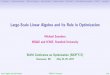 [20pt]Large-Scale Linear Algebra and Its Role in Optimization · Large-Scale Linear Algebra and Its Role in Optimization Michael Saunders ... black-hole/white-hole ... Large-Scale