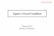 Japan's Fiscal Condition - 財務省 · Deficit-financing Bond Issues ... Special Deficit-financing bonds outstanding include refunding bonds for long-term debts transferred from