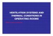 VENTILATION SYSTEMS AND THERMAL CONDITIONS … · VENTILATION SYSTEMS AND THERMAL CONDITIONS IN ... Hospital infections in Italy: ... HVAC plant and control