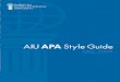 AIU APA Style Guide - American Intercontinental … head: AIU APA STYLE GUIDE 6 AIU APA Guide “APA Style originated in 1929, when a group of psychologists, anthropologists, and