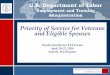 Priority of Service for Veterans and Eligible Spouses and Training Administration DEPARTMENT OF LABOR ETA Priority of Service for Veterans and Eligible Spouses. Pacific …