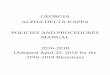 GEORGIA ALPHA DELTA KAPPA POLICIES AND PROCEDURES MANUAL ...  ALPHA DELTA KAPPA POLICIES AND PROCEDURES MANUAL 2016-2018 (Adopted April 22, 2016 for the 2016-2018 Biennium)