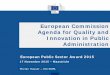 Quality of Public Administration - EPSA 2015 November 2015 – Maastricht Florian Hauser – DG EMPL European Commission Agenda for Quality and Innovation in Public Administration