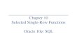 Chapter 10 Selected Single-Row Functions Oracle …ww2.nscc.edu/welch_d/Downloads/CIS2330/PowerPoints/10.pdfChapter 10 Selected Single-Row Functions Oracle 10g: SQL Oracle 10g: SQL