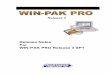 Release Notes For WIN-PAK PRO Release 3 SP1 PRO Release 3 SP1 TD4567_rev0801 Page 4 of 24 Upgrades for any database require sufficient hard drive space. It is recommended that at least