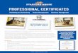 PROFESSIONAL CERTIFICATES - Stafford House … ·  PROFESSIONAL CERTIFICATES Marketing and Advertising Project Management Business Management. PROFESSIONAL SKILLS FOR …