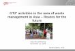 GTZ’ activities in the area of waste management in Asia ... · GTZ’ activities in the area of waste management in Asia – Routes for the ... Coprocessing of waste in the cement