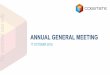 For personal use only ANNUAL GENERAL MEETING. • DAVID DOLBY - Non-Executive Director Director Dolby Laboratories Inc. and Dolby Family Ventures, an early stage venture firm 