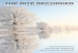 THE RITE RECORDER - The Valley of Cincinnati RITE RECORDER Valley of Cincinnati December 2017 Traveling Degrees Mid-Winter Gathering Hand-Lettered Certificate THE RITE RECORDER Volume