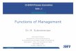 Functions of Management - Chemical Engineering … of Management CH2404 Process Economics Unit – I Dr. M. Subramanian Associate Professor Department of Chemical Engineering Sri SivasubramaniyaNadarCollege
