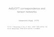AdS/CFT correspondence and tensor networks · AdS/CFT correspondence and tensor networks Masamichi Miyaji (YITP) M. M, T. Takayanagi, ... Proposal MERA tensor network for CFT ground