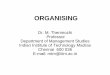 ORGANISING - nptel.ac.innptel.ac.in/courses/122106031/slides/3_2s.pdf · ORGANISING Dr. M. Thenmozhi Professor ... • What tasks & train workers to perform multiple tasks. Departmentation-Process