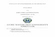 FACULTY OF ENGINEERING & TECHNOLOGY SYLLABUSgndu.ac.in/syllabus/201516/ELECENG/DIPLOMA ANIMATION.pdf · FACULTY OF ENGINEERING & TECHNOLOGY SYLLABUS FOR ... 2D ANIMATION & STORYBOARD