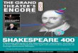 SHAKESPEARE 400 - Grand Theater · event celebrates the 400th birthday of ... compelling points about the absurdity of our ... BLUE MAN GROUP is comedy, theater, rock concert, and