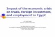 Impact of the economic crisis on trade, foreign investment ...€¦ · Impact of the economic crisis on trade, foreign investment, ... (2004), GAFTA, ... Impact of the economic crisis