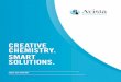 CREATIVE CHEMISTRY. SMART SOLUTIONS. - Avista … · REVIEW APPLY MAINTAIN SOLVE AVISTA ADVISOR Uses site-specific data to optimize chemical dose rates and consumption for antiscalants,