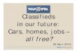 Classifieds in our future: Cars, homes, jobs - ifra.com our future: Cars, homes, jobs – all free? ... • Automotive ads • Real estate ads ... classified sites incorporate