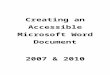Word Accessibility Instructions - index / Minnesota.govmn.gov/oet/images/TA_Word_Accessibility_Instructions.doc · Web viewWhen a list is created with the bullets or numbering function,