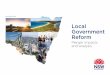 Local Government Reform - dpcsc-ss.s3.amazonaws.com · Local Government Reform Merger impacts and analysis - ii - public pools 464 of levee banks 586km food inspections 45,103 community