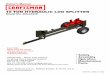10 TON HYDRAULIC LOG SPLITTER - Searsdownload.sears.com/own/24540e.pdf · 10 TON HYDRAULIC LOG SPLITTER Owner's Manual ... Do not use tools in damp, wet, or poorly lit locations
