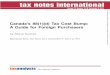 Canada’s 88(1)(d) Tax Cost Bump: A Guide for Foreign ...miningtaxcanada.com/wp-content/uploads/2010/05/Bump20131.pdf · Canada’s 88(1)(d) Tax Cost Bump: A Guide for Foreign Purchasers