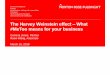 The Harvey Weinstein effect What #MeToo means for your ... · What does #MeToo mean for your business? 2. Legal obligations 3. ... Common law 7 The Harvey Weinstein effect ... is