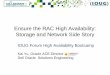 Ensure the RAC High Availability: Storage and … the RAC High Availability: Storage and Network Side ... Three ways to configure SCAN VIP ... – Ensure the RAC High Availability: