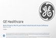 GE Healthcare - Imagination at Work · •$7T global market ... Research instruments •Consumables •Cell therapy tools 7 A ... market cap focused on CAR-T GE positioned to solve