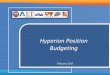 Hyperion Position Budgeting - utsa.edu Public Sector Planning and Budgeting –Hyperion PSPB is a web-based integrated budgeting and planning solution designed for public sector, 