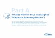 New MSN Part A - Medicare New MSN: Part A | Page 2 Your New MSN for Part A – Overview Your Medicare Part A MSN shows all of the services billed to Medicare for inpatient care in