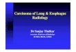 Carcinoma of Lung & Esophagus Radiology - aroi.orgaroi.org/ICRO_PDF/7th ICRO AIIMS New Delhi/Dr Sanjay Thulkar.pdfRadiology Dr Sanjay Thulkar Associate Professor of Radiology ... Small