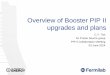 Overview of Booster PIP II upgrades and plans · Overview of Booster PIP II upgrades and plans ... Lorentz Stripping 800 MeV ... Synchronization of Linac and Booster for extraction