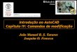 Introdução ao AutoCAD Capitulo IV: Comandos de …tavares/ensino/DAC/Downloads/Apontamento… · Introdução ao AutoCAD Capitulo IV: Comandos de modificação João Manuel R. S