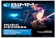 MUSIC DEGREES - bimm.co.uk · Typically, bass guitarists are vastly outnumbered by guitarists, ... such as technical development, theory and sight reading, multiple styles, upright,