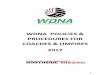 WDNA POLICIES & PROCEDURES FOR COACHES & … · This handbook contains competition policies and procedures for coaching at WDNA, which we hope you will find useful