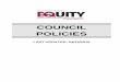 COUNCIL POLICIES - EQUITY · COUNCIL POLICIES . LAST UPDATED: 02/26/2018 . ... EDL-14 Election and Referendum Logistics . ... CP-1 Global Governance Commitment . CP-2 Governing Style