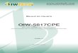 manual oiw 5817cpe - Power Networkpowernetwork.com.br/assets/manuais/2772012062101.pdf1 Introdução Obrigado por adquirir o AP OIW-5817CPE. Esse manual irá fornecer instruções
