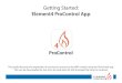 ProControl - European Home · Getting Started: Element4 ProControl App This guide discusses the registration & connection process to the WiFi module using the ProControl app