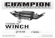 10000 lb. WINCH - The Home Depot · finish spooling by rotating the drum by hand with the clutch disengaged . Keep hands clear ... This CPE 10,000 lb winch is designed with a