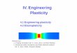 IV. Engineering Plasticity - Metal Forming CAE Lab. – …msjoun.gnu.ac.kr/note/2015/FEM/FEM_3.Theory.pdf ·  · 2015-04-01IV. Engineering Plasticity 4.1 Engineering plasticity
