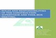 ROLES AND RESPONSIBILITIES OF THE ... · ROLES AND RESPONSIBILITIES OF THE CONSTRUCTION SUPERVISOR AND TOOL BOX MEETING. National Safety Council , Hqs. 98‐A,Institutional ... National
