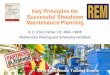 Key Principles for Successful Shutdown Maintenance Planning · Key Principles for Successful Shutdown Maintenance Planning ... Key Principles for Successful Shutdown Maintenance 