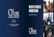 master of business administration - The Citadel · master of business administration a higher degree of leadership. THE CITADEL MBA PROGRAM Consider one of our dual degree options