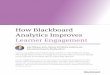 How Blackboard Analytics Improves Learner … Improves Learner Engagement John Whitmer, Ed.D., Director of Platform Analytics and Educational Research, Blackboard Inc. 2 Further, Learning