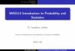 MAS113 Introduction to Probability and Statistics · Introduction Set theory and probability Measure MAS113 Introduction to Probability and Statistics Dr Jonathan Jordan School of