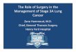 of Surgery in the Management of Stage 3A Lung Cancer Role of Surgery in the Management of Stage 3A Lung Cancer Zane Hammoud, M.D. Chief, General Thoracic Surgery Henry Ford Hospital