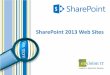 SharePoint 2013 Web Sites - Extranet User Manager Fest...SharePoint 2013 Web Sites. Peter Carson ... •Download and install the trial software and Shakespeare ... SharePoint Server