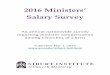 2016 Ministers’ Salary Survey Institute/Documents... · 2016 Ministers’ Salary Survey . An annual nationwide survey reporting minister compensation among Churches of Christ 